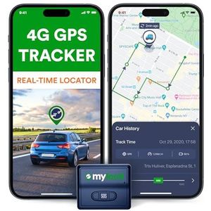 GPS Tracker by Myloc8 – Universal GPS Tracker for Vehicles, Kids, and Luggage, Car Tracking Device, 4G LTE, Real-Time Updates for Trucks, Trailers, Bikes, Hidden with Magnet, Subscription Required