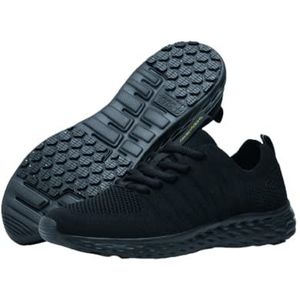 Shoes for Crews Everlight ECO, herenschoenen, vederlicht met innovatieve buitenzool, waterafstotende herensneakers met struikbescherming, zwart, zwart, 43 EU