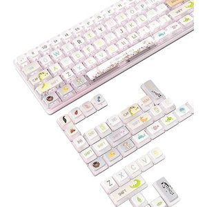 MAMBASNAKE 120 Toetsen PBT Pudding Keycaps Set,ASA Profiel,Dye-Sublimation,ANSI US Layout voor TKL 61 68 87 98 104 Mechanisch Toetsenbord,Compatibel met Cherry MX Gateron Otemu Kailh Schakelaars