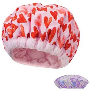 Locisne diy thermische diepe conditionering lijnzaad micro haar warmtekap, magnetronbare haarverzorgingskap warmtetherapie voor stomen haar, hoed spa kap styling tools, roze