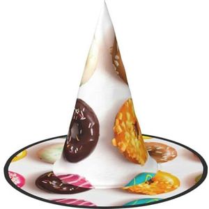 SSIMOO Verschillende smaken van donuts Halloween feesthoed, grappige Halloween-hoed, kostuumaccessoire voor Halloween-feestdecoratie,