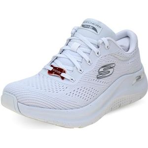 Skechers Dames Arch FIT 2.0 Big League Sneaker, Wit, 35 UK, Wit, 38 EU