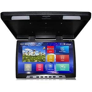 Draagbare dvd-speler voor videospelers op hoofdsteunen in auto's 24 Inch Auto Monitor 2 + 16 GB Auto Plafond TV 1080 P MP5 Video Playe HD Roof Mount Display HDMI Netflix met HD-roterend scherm (Color