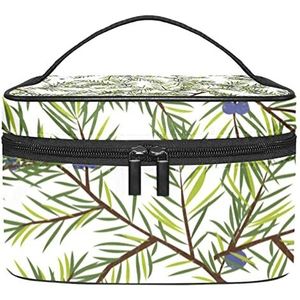 Blad make-up organizer tas, reismake-up tas organizer case draagbare cosmetische tas voor vrouwen en meisjes toiletartikelen, Meerkleurig, 22.5x15x13.8cm/8.9x5.9x5.4in