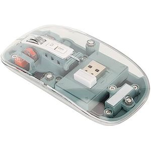 Draadloze BT-muis, Doorzichtige Computermuizen Kleurrijke Ademende Lichten voor Bedrijven (Bonenpasta Groen)