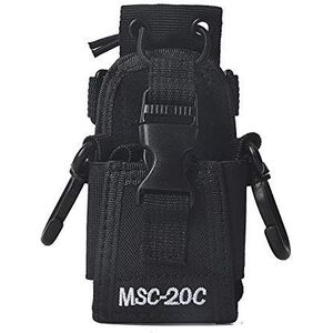 HYS MSC-20C Verstelbare Multifunctionele Pouch Case Houder Compatibel voor Kenwood Yaesu Icom Motorola Baofeng UV5R UV82 TYT UV5RA HYT 888S Walkie Talkie Holster