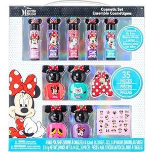Kids Makeup Set | Girls Makeup Kit Includes Lip Glosses, Nail Polish & More | Suitable for ages 3+ and up by Townley Girl (Minnie Mouse)