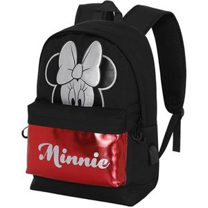 Minnie Mouse Sparkle-HS Zilveren Rugzak, Zwart, Zwart, Eén maat, HS Silver Rugzak Sparkle