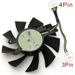 T128015SH 75mm 49 * 46 * 17mm 0.32AMP 4Pin For Hasee GM50Ti GTX750Ti GTX950 GTX960 Graphics Video Card VGA Fan(T128015SH-B)