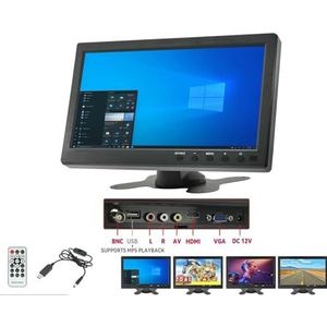 10.1 Inch Auto Monitor Met USB for MP5 Afspelen Scherm for TV PC VGA AV Sub for home Security Systeem