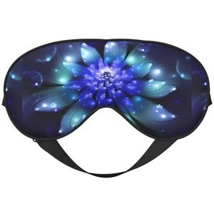 Blauwe Bloem Unisex Elastische Verstelbare Gesp Ontwerp Verduisterend Slaap Oogmasker voor Thuis Reizen Yoga Kantoor Nap