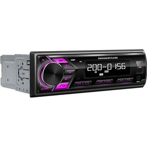 MP3-autospeler afneembaar paneel 1DIN 7-kleuren licht USB FM-radiotuner met LED-segmentdisplays AUX-ingang