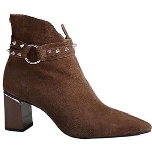 Dames lente en herfst westernlaarzen met enkele hak, goede laarzen 4601 (Color : 4601, Size : 45)