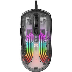 Paopaoldm XYH10 Transparant Game Lichteffect 6-versnellingen DPI Aanpassing USB Interface Mute Office XYH10 Transparant Game Lichteffect 6-versnelling 7200DPI USB