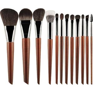 Make-upborstel Houten handvat Synthetische borstel Make-uptool for beginners Cosmet (Size : S-12)