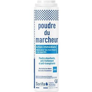 SORIFA - Walkerpoeder - Anti-transpirant - Absorberend - Voeten - Vermindert zweet - Verwijdert geuren en mycosen - Zonder aluminiumzouten - Gemaakt in Frankrijk - 100 gr