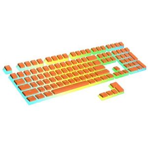 Ranked Pudding PBT Toetsen | 112 Double Shot Doorschijnend ANSI US & ISO Layout | OEM-profiel voor Mechanisch RGB-gamingtoetsenbord (Oranje)