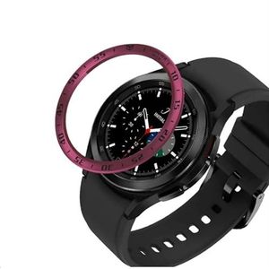 GIOPUEY Bezel Ring Compatibel met Samsung Galaxy Watch 4 Classic 42mm, Bezel Styling Ring beschermhoes, Aluminium metalen beschermende horlogeband - A-Rood