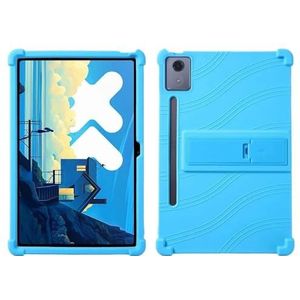 Tablet Case Geschikt for Lenovo Xiaoxin Pad Pro 12.7 inch 2025 TB-373FU TB-375FC Silicon Stand Cover Slip Flexibel Zacht(SKY BLUE)