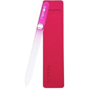 REMOS Nagelvijl van echt gehard glas met dubbelzijdig slijpervlak (roze)