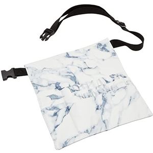 Marmeren make-up kwasten riem met 22 zakken (25,4 x 24,9 x 5,1 cm), Wit., 10.2 x 9.7 x 2 Inches