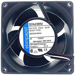 24V 9CM chassis fan 3214J/39HU 375mA 9W 3-wire industrial frequency conversion cooling fan