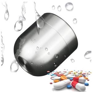 Pill dispenser Small Travel Pill Jar, Titanium Pill Container, Portable Pill Cases Waterproof Pocket Pill Boxes, EDC Medicine Storage Organizer (Size : Style E)