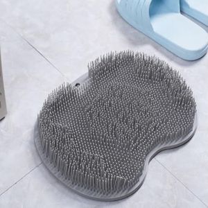 Apple-vormige wandgemonteerde TPE-voetpad met zuignap, vaste voetmassagepad voor persoonlijke reiniging, voetwas-badborstel