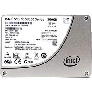 Intel ® SSD DC S3500 Series (300 GB, 2,5 inch SATA 6 Gb/s, 20 nm, MLC) - SSD-schijven (2,5 inch SATA 6 Gb/s, 20 nm, MLC), 50 µs, 65 µs, 20 nm, 75000 IOPS, 9000 IOPS, 1 sector per 10^17 Bi. ts lezen