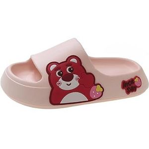 BUPEI Slippers voor vrouwen in de zomer, nieuw binnenhuis, badkamer, douche, antislip dikke zool, extern dragen van sandalen, Geel, 36/37 EU