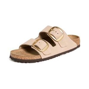 Birkenstock Womens Gizeh Soft Footbed Sandcastle Nubuck 39 R EU Women's 8-8.5 US