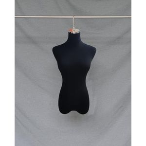 YKMYXZ, Elegante jurk met fluwelen bekleding en haken, etalagepopmodel for kleding(Black,Silver Short Hook)