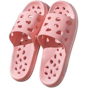 sandaal, Ademende dameszomer - Lichtgewicht holle binnenbadpantoffels Doucheschoenen(Pink,40 EU)