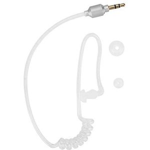 Hakeeta Enkele oordopjes, oorbeugel-oortelefoon, kabel-oortelefoon, luchtdoorlatende spiraalslang, in-ear, ultralicht, mono, comfortabel, zonder microfoon, 3,5 mm, voor MP3-telefoon Bluetooth