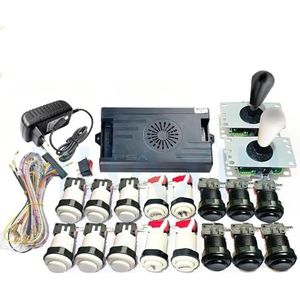 9800 in 1 Pandora Saga DX Speciale Versie Arcade Board DIY KIT Tot 4 Spelers Ondersteuning 3D Games Joystick Knoppen Harnas Kabel (Blauw Groen)