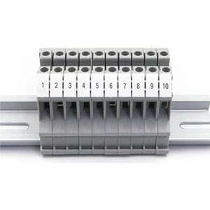 100 stuks markeringsetiketten voor DIN-railklemmen, ZB-serie, transparante draadidentificatie voor serieblokken, elektrisch kunststof (91-100, ZB 5)
