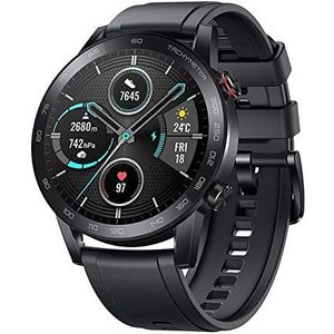 HONOR MNS-B19 Magic Watch 2 Smartwatch met bloedzuurstof en hartslag, fitnesstracker, armband, Wearable, amoled touchscreen, fitnessarmband, polshorloge, GPS, 5 ATM, waterdicht, zwart