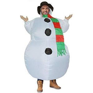 JOMA E-Shop Volwassen Kerstmis Opblaasbare Sneeuwman Kostuum Waterdicht Fancy Jurk Kostuum Outfit voor Kinderen, Children