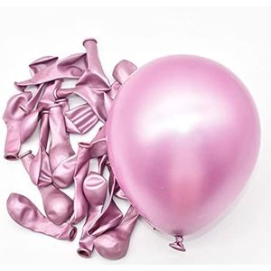 Ballonnen 20/30 / 50 stks 5 inch chroom metallic latex ballonnen goud zilver metalen ballonnen verjaardagsfeestje opblazen globos bruiloft decor benodigdheden Heliumballonnen (Color : Pink, Size : 3