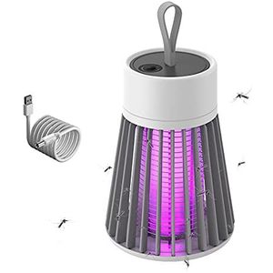 Bseical Insectenverdelger, elektrische uv-lamp, 360 graden, muggenlamp, anti-muggen, USB-oplaadbaar, draagbaar, anti-insectenlamp voor binnen en buiten, keuken, baby, niet giftig, weinig lawaai, met ring