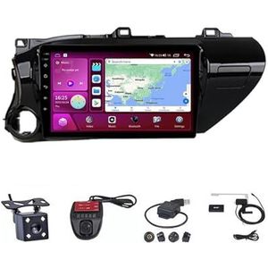 Android Autoradio Video Multimedia Speler, 9 Inch Touch Screen Radio Plug And Play Autotoebehoren met Bluetooth En Navigatie En Achteruitrijcamera Voor Toyota Hilux 2016-2018 (Size : M150S WIFI 2G+32