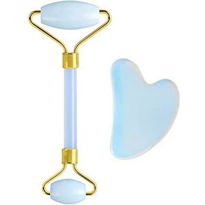 Roller Face Lifting Tool Massager Jade Massage Stone Guasha Board Rimpel Verwijdering Schoonheidsverzorging Set 1 Stks (Kleur: 1 guasha Board)