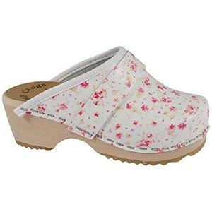 MB Clogs Originele Zweedse klompen kinderklompen Mini Summer Flower, wit, 25 EU