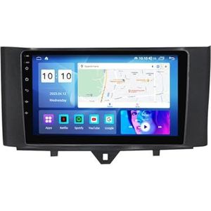9 inch touch screen multimedia speler bluetooth autoradio voor Smart Fortwo 2011-2015 Android 12.0 Car Stereo gebouwd carautoplay ondersteuning stuurwielbediening wifi 4g gps navigatie (Size : 4+WIFI