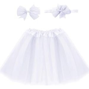 WLTYSM Tutu rokset, haarspelden met hoofdband voor tutu, rok, schattig en schattig voor meisjes, foto-accessoireset voor tutu, dames, klassiek (06)