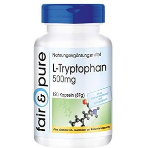 Fair & Pure® - L-tryptofaan 500mg - vegan - essentieel aminozuur - zonder magnesiumstearaat - 120 capsules