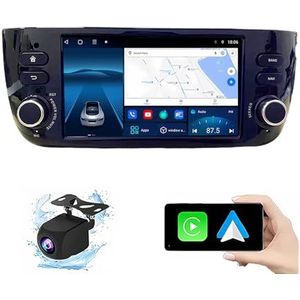 Android 13.0 2 Din Autoradio 6.2"" Touchscreen Auto Stereo Voor FIAT EVO 2007-2015 Met Draadloze Carplay Android Auto GPS Navigatie AHD Omgekeerd Beeld Stuurwielbediening(P3(2G+32G))