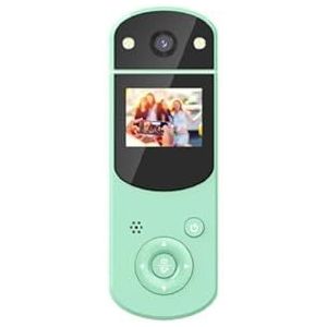 Actiecamera, 1080P Action Camera, multifunctionele handheld DV Digitale camera, roteer de selfie lens recorging MP3-speler camera(Verde)