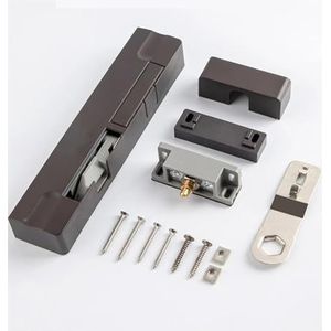 1 x automatische deursluiter met stopper, universeel zelfsluitend apparaat voor schuiven en hangende deuren, complete huisverbeteringsoplossing (Mi Bai - links openen)