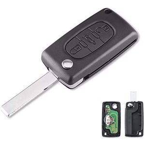 Complete sleutel met programmeerelektronica Citroen C1 C2 C3 C4 C5 C6 C8 Xsara Picasso Peugeot 207 208 307 308 407 807 3008 5008 3 knoppen kofferbak CE0523 afstandsbediening @Pro-Plip
